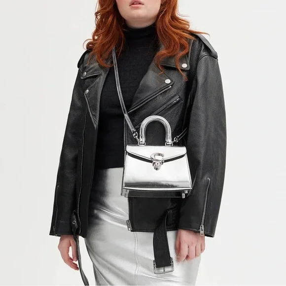 Coach Metallic Silver Crossbody Bag - Picture 4 of 16